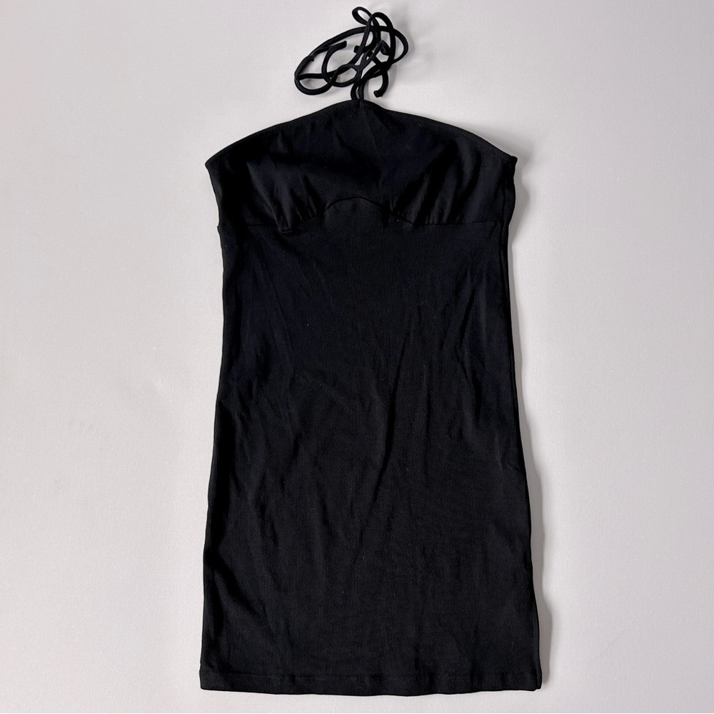 ASOS DESIGN Women’s Black Halter Neck Bodycon Mini Dress Size 8